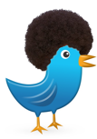 Twitter Vogel mit Afro